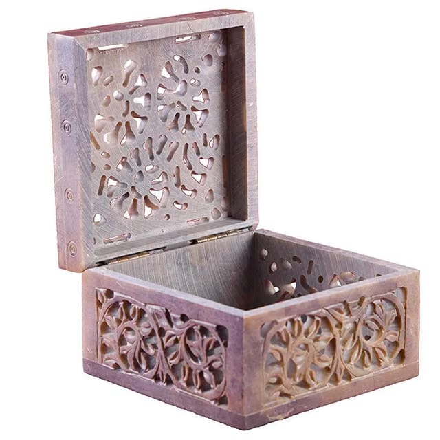 Handcrafted Soapstone Marble Jewellery Box