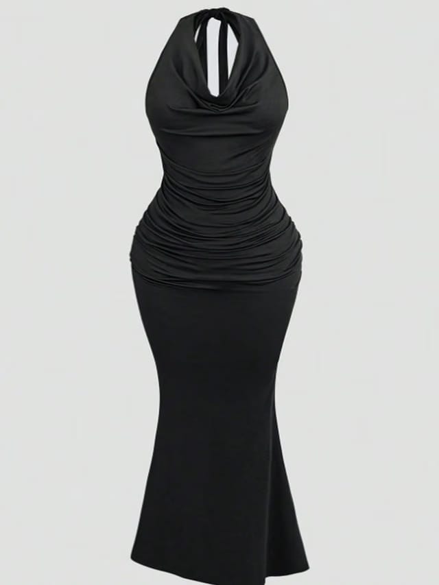 Women's Plus Size Tie Up Bodycon Dress