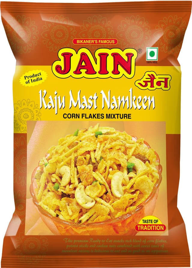 JAIN Kaju Mast Namkeen Mixture, 360g, Zipper Pack, Ready to Eat