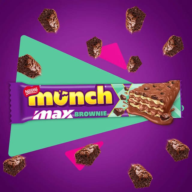 Nestle MUNCH MAX Brownie with Added Brownie Bits Chocolate