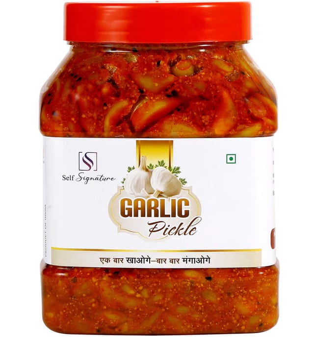 Self Signature Homemade Garlic Pickle, Achaar , (Garlic, 1 Kg)