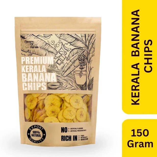 FLAVORS OF KERALA Kerala Banana Chips Wafers In Coconut Oil