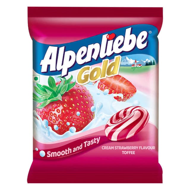 Alpenliebe Gold Cream Strawberry Toffee