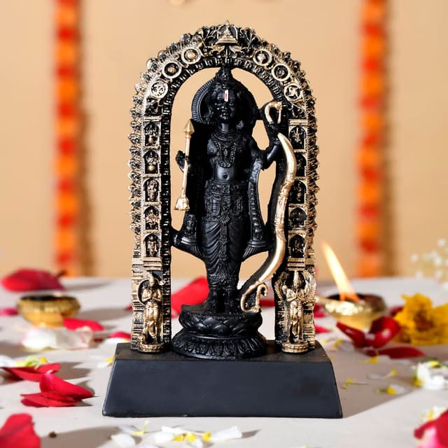 Polyresin Ram Lalla Idol,Shree Ram Lala Ayodhya Murti Statue for Home Temple Mandir Pooja