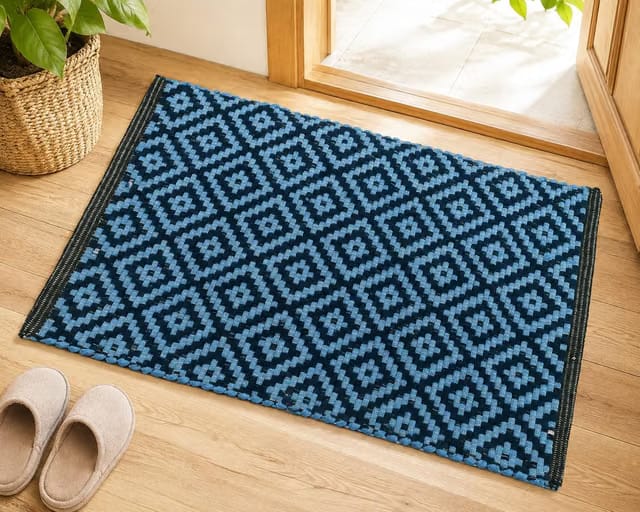 Rattle Cotton Doormat for Home Washable, 50x80 cm