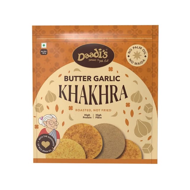 Daadi's Crips Wheat Butter Garlic Khakhra
