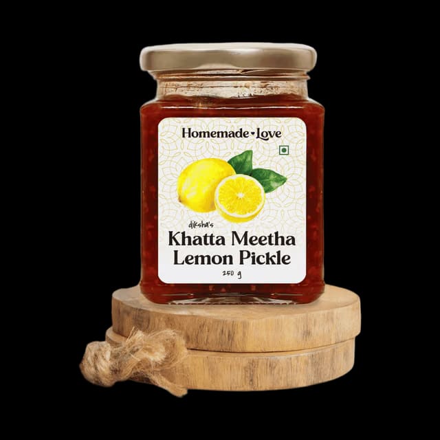 Homemade Love Khatta Meetha Lemon Pickle Jar