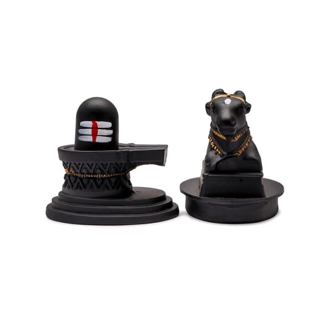 Shivling with Nandi Idol for Home Temple