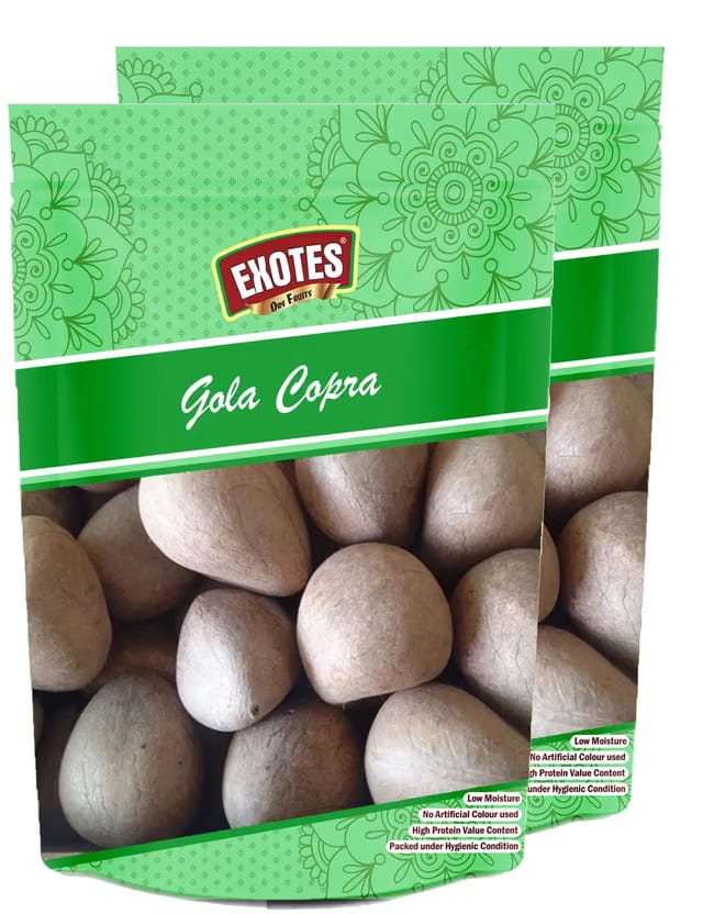 Exotes Gola (Dry Coconut) 400 Grams – Gola For Pooja, Prasad & Bhog