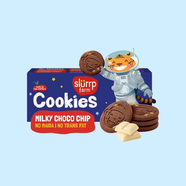 Slurrp Farm No Maida Milky Choco Chip Cookies - Yummy Biscuits For Kids