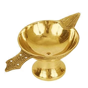 Navratri Puja Brass Arti Diya for Puja Ghee Akhand Jyot Diya for Pooja |