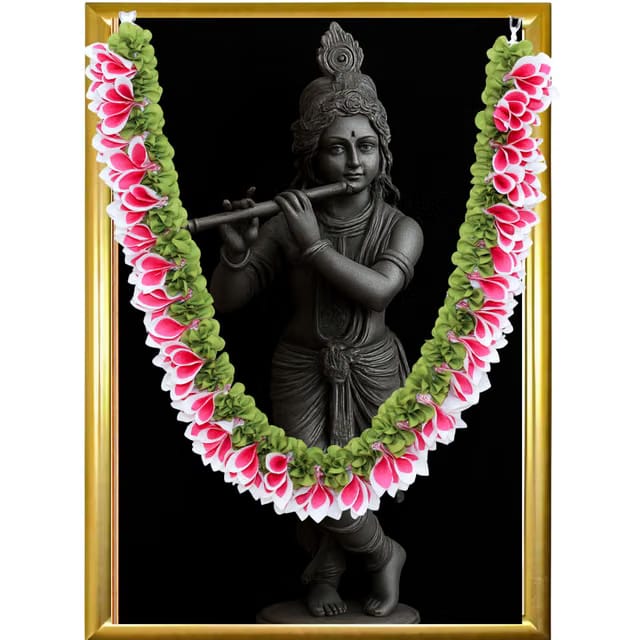 Umi Artificial Garland for Home Decoration, 40 Inches Handcrafted Artificial Jasmine Flower Garland for Sankranti Ugadi