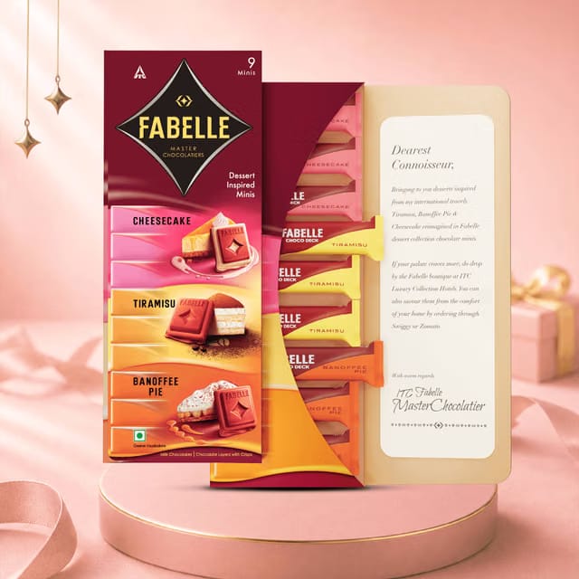 Fabelle Dessert Collection Minis - Tiramisu, Cheesecake & Banoffee Pie inspired Chocolates