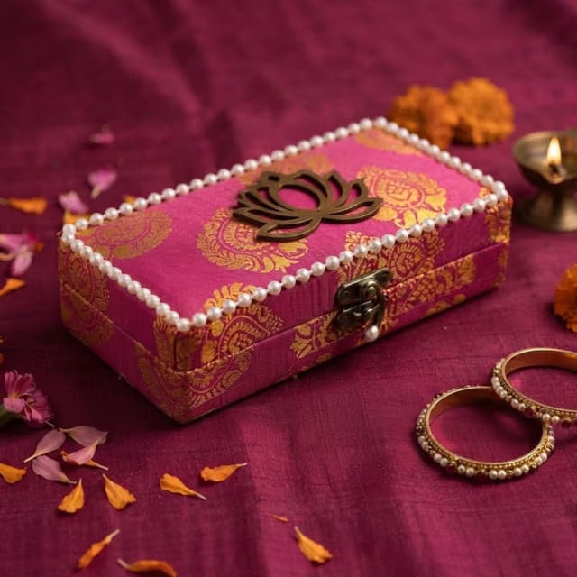 Gift Hamper Lotus Box with Decorative Diya Holder