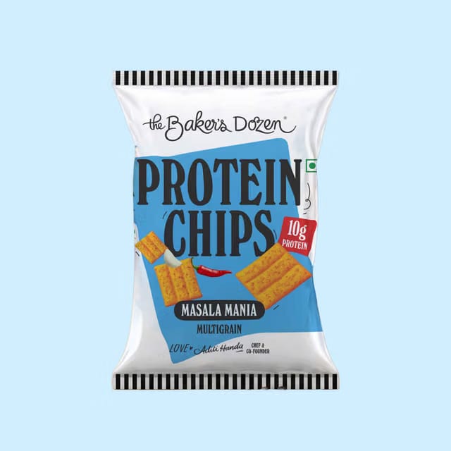 The Baker's Dozen Protein Chips Masala Mania Multigrain