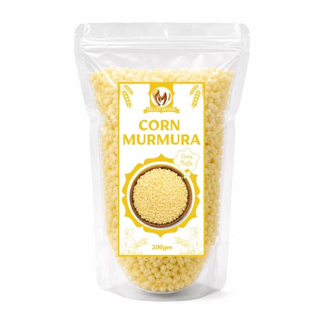 Millet Mania Corn Murmura, Puffed Corn Snack, Light & Crunchy Healthy Snack, Roasted & Ready to Eat