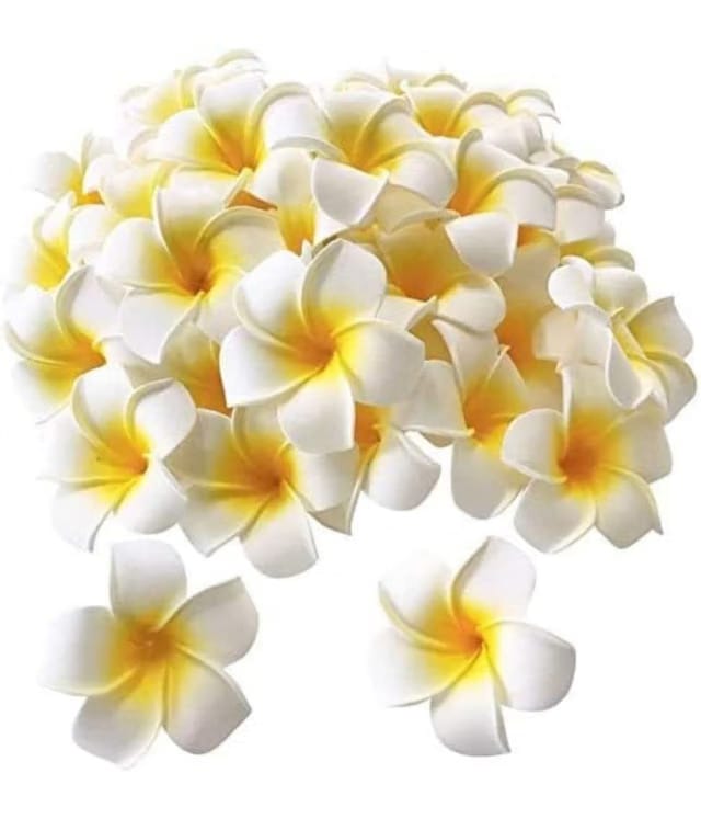 VRB Dec™ Artificial gBig Foam Hawaaii Fake Foam Water Floating Flowers for Pooja Thali, Festival and Events, Home