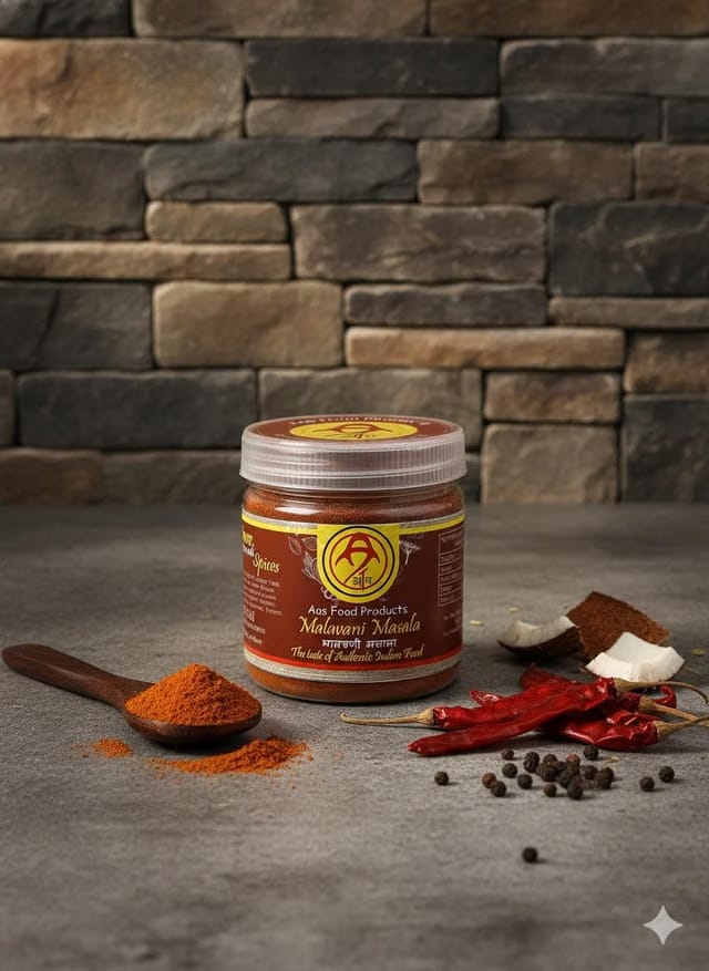 AAS Food Products Malvani Masala – Handmade Kandap Ground Konkan Spice Blend – Fish & Non-Veg Special Masala – No