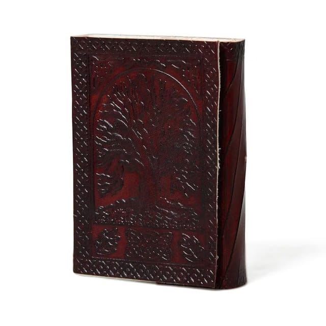 Nature's Wisdom Handmade (200 Pages - Double Side) Leather Journal for Writing & Sketching