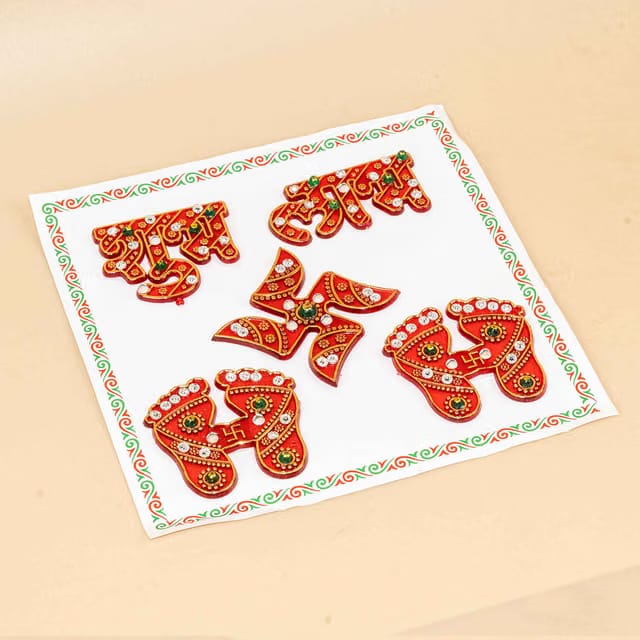 Shubh Labh Charan Swastik Sticker