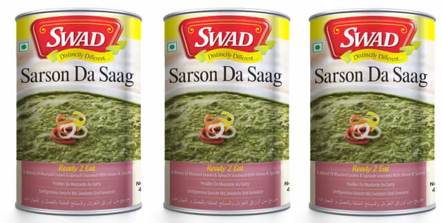SWAD Sarson Da Saag Ready to Eat Punjabi Meal, Medium, 450 g