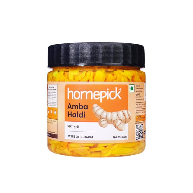 Homepick Amba Haldi 300g - Pickled Turmeric and Mango Ginger Oil free