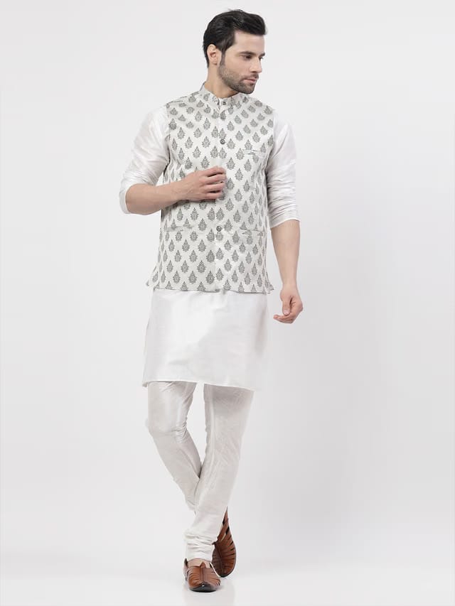 TS LIFESTYLE Men Regular Dupion Silk Kurta with Pyjamas