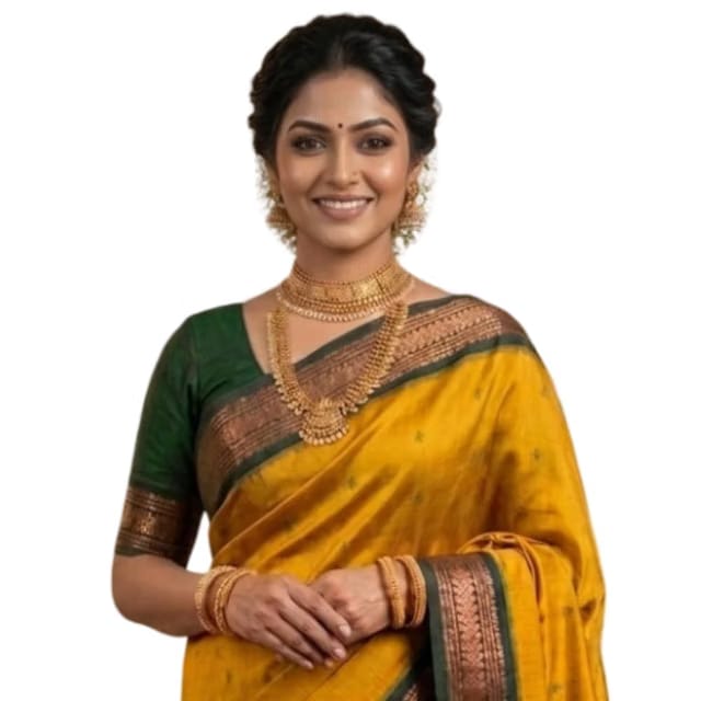 Kalyani Cotton Saree with Gadwal Border for Women