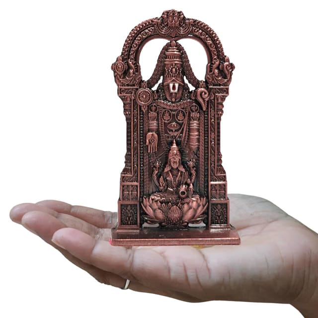 Tirupati Balaji Idol with Lakshmi for Car Dashboard