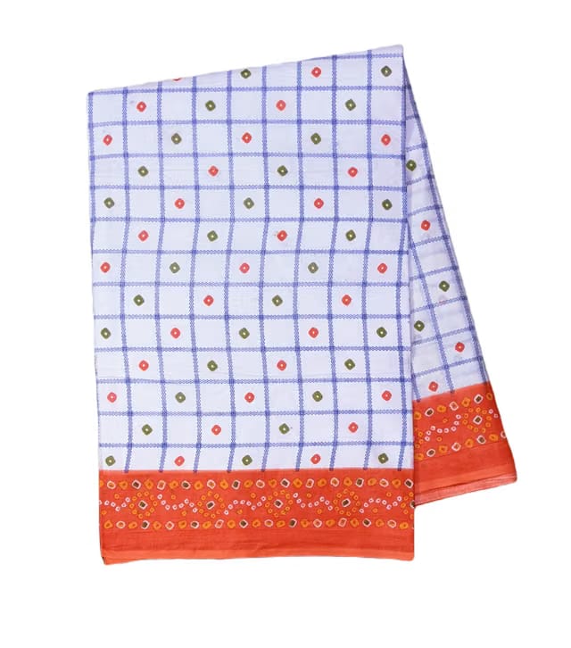 PURE COTTON NAUVARI SAREE 8METER SAREE (RED)