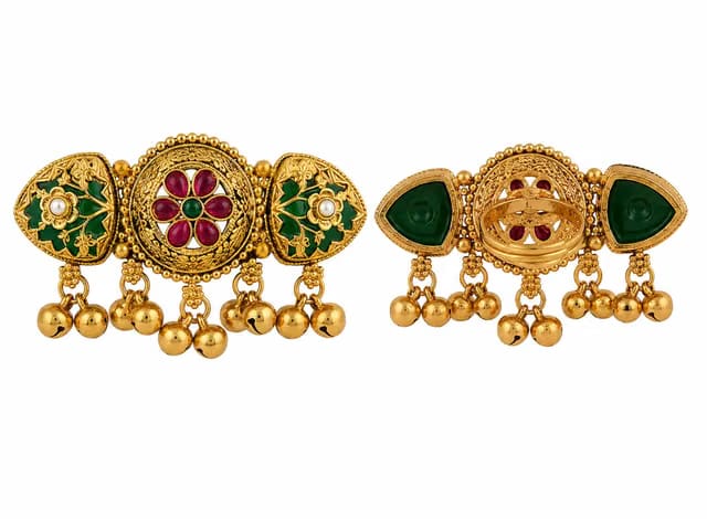 Antique Gold Plated Traditional Adjustable Ring for Women