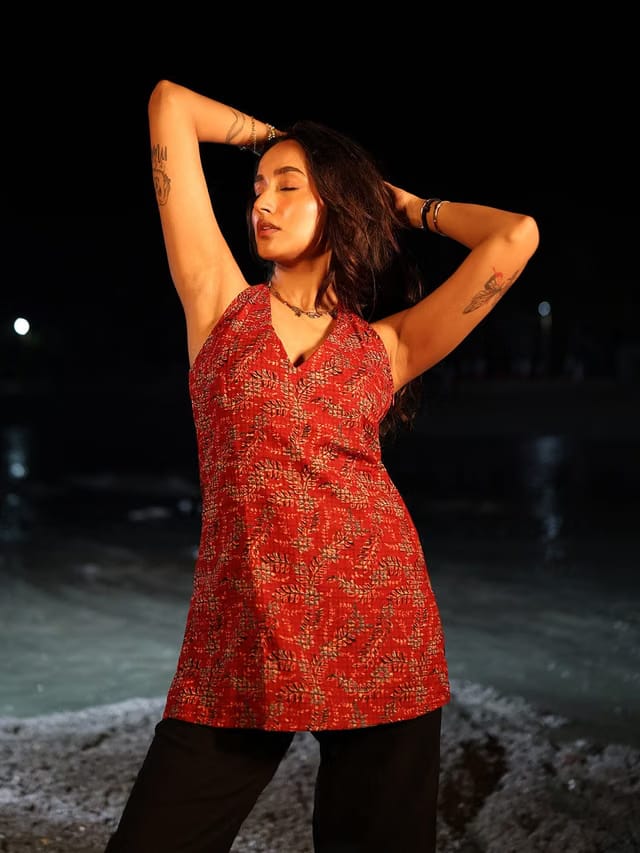 Khawaab Halterneck Corset Kurti