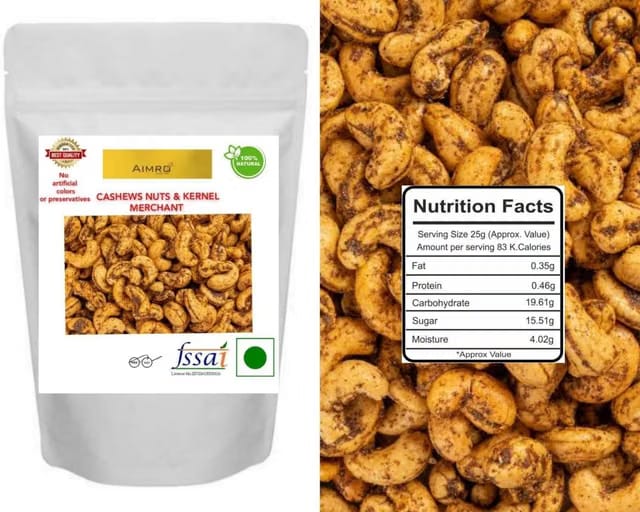 AIMRO 100% Pure Masala Cashew Nuts(Pouch, Raw