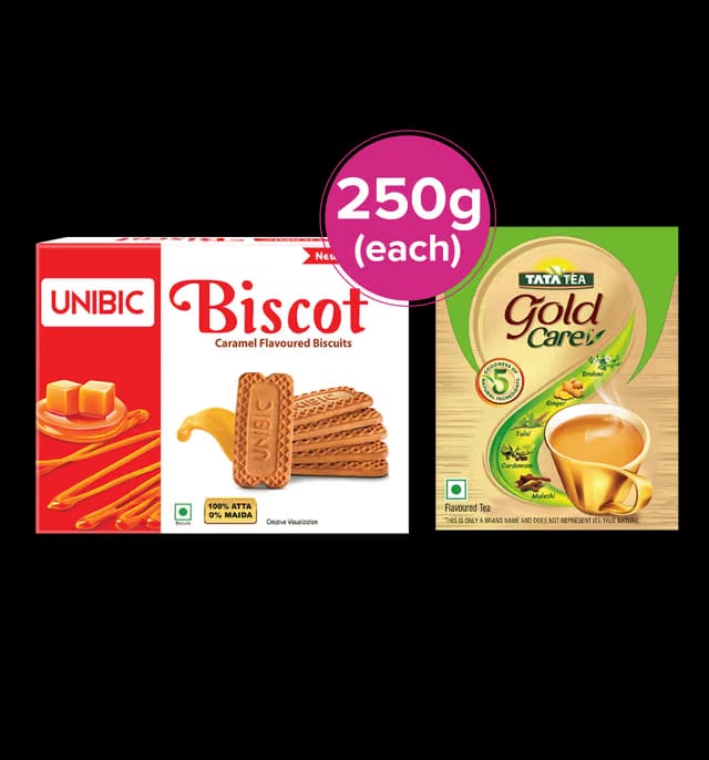 Unibic Biscott 250 Gm And Tata Tea Gold Care