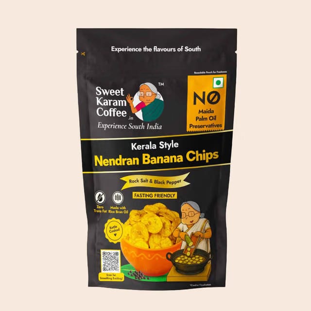 Sweet Karam Coffee Banana Chips Rock Salt & Pepper - Vrat Special