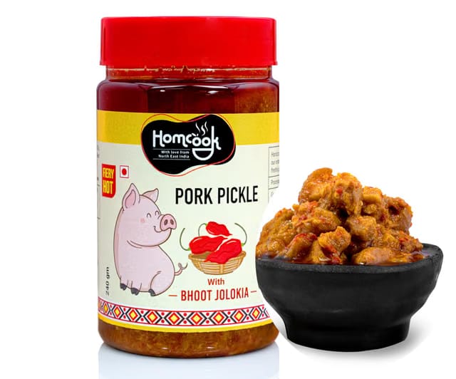 Homcook NONVEG MEAT PICKLE PORK with NAGA KING CHILLI FROM NORTHEAST