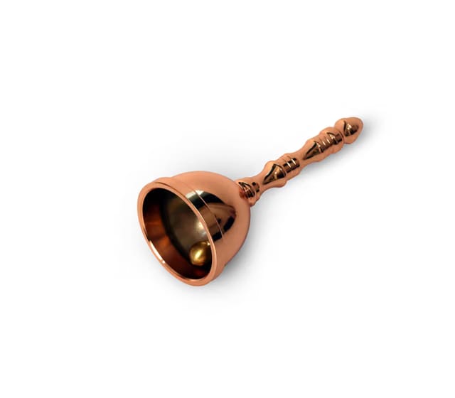 SOLANKIZZZ Brass Hand Bell for Pooja (Aarti Tankori) – Traditional Ghanti for Mandir, Home & Office Temple