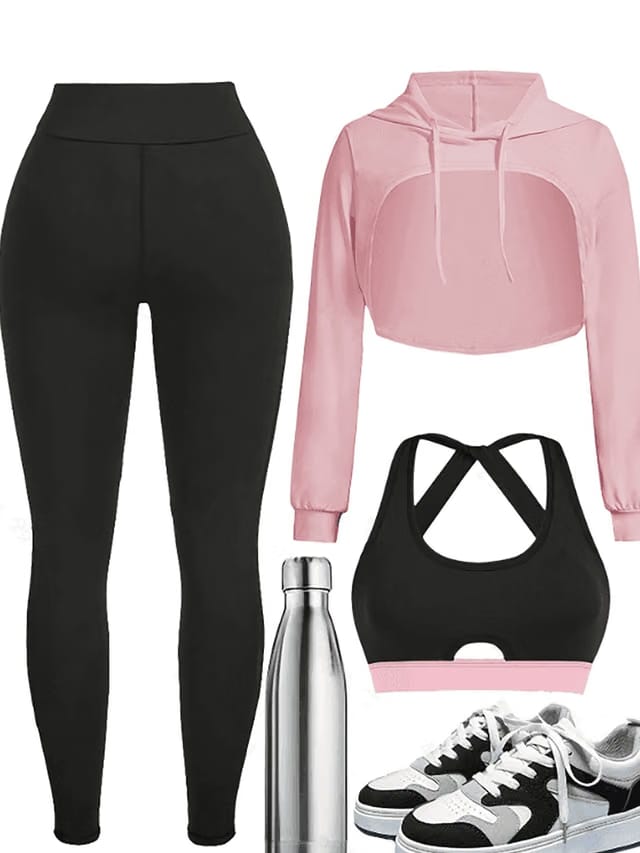 Women's 3Pcs Crossed Sport Set