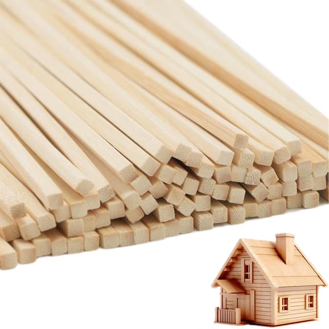 25 PCS Square Dowel Rods Wood Sticks Wooden Dowel Rods - 1/2 x 12 Inch Unfinished Bamboo Sticks - for Crafts,Home Decor