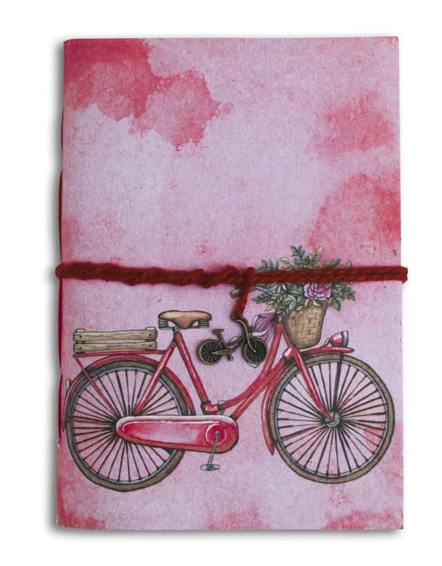 Vintage Bicycle Handmade Handicraft Diary (12.7cm X 17.78 cm) (94 Pages)