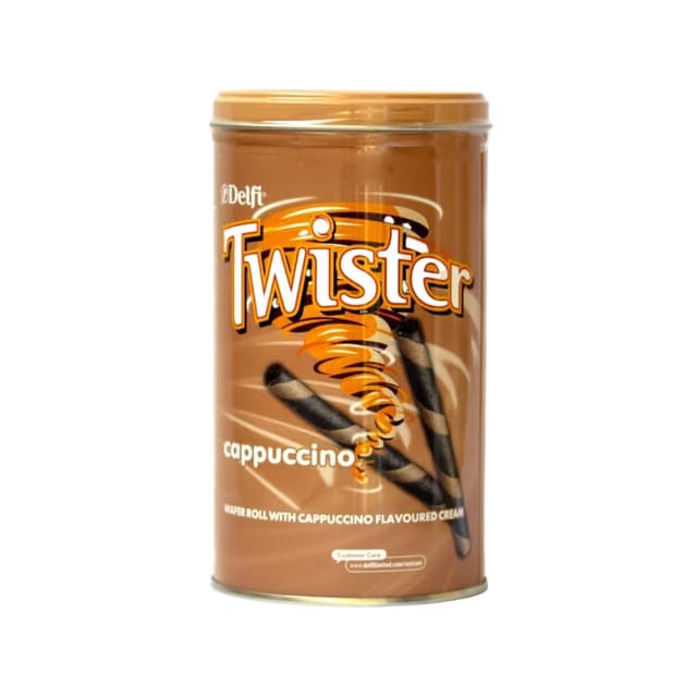 Delfi Twister Wafer Roll With Cappuccino Flavoured Cream