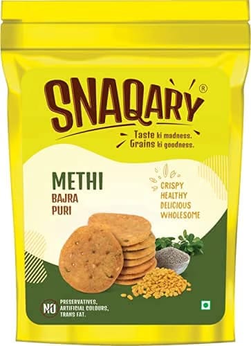 Snaqary Mathri I Puri/Mathri/Mathi - Ready to Eat Snacks I Tea Time I No Added Artificial Flavour Or Preservatives I