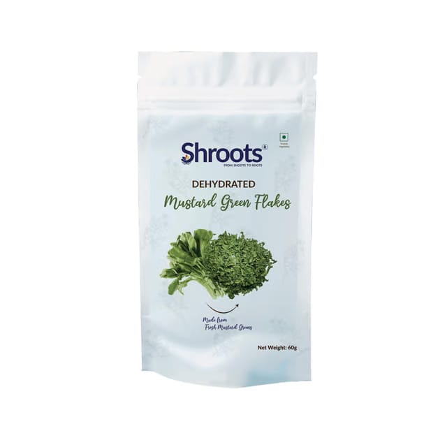 SHROOTS Dehydrated Mustard Green Leaves (Sarso) Flakes