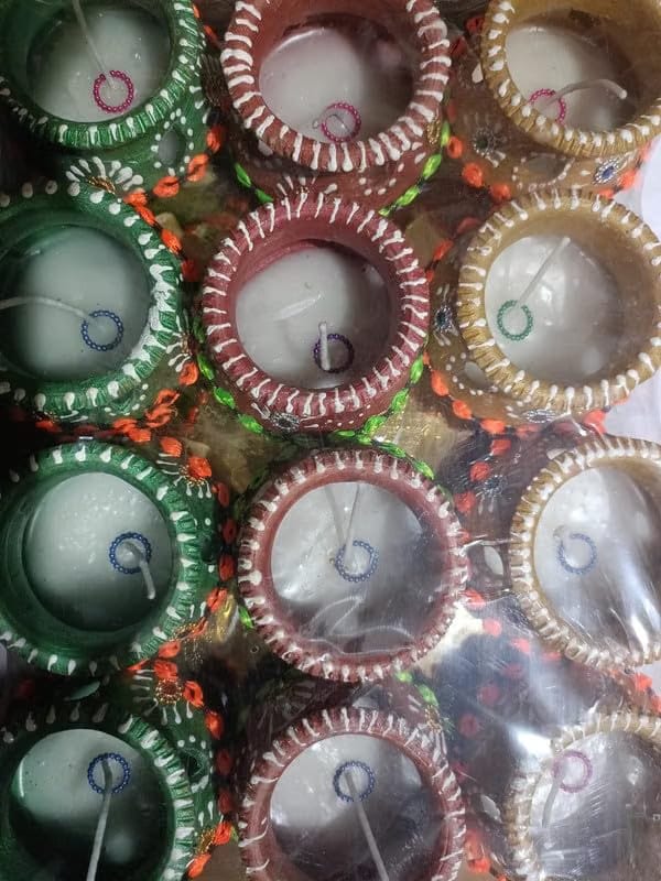Vedant Enterprises Decorative Diyas Set with Wax