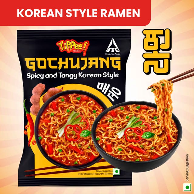 Yippee Korean Ramen Noodles Gochujang - Spicy and Tangy