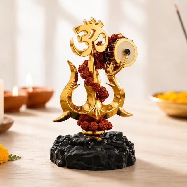 AVORA Resin Mahadev Trishul Murti for Home Temple, Car Dashboard & Office