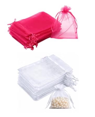 Pack of 20 - Premium organza Potli Bags for gifting