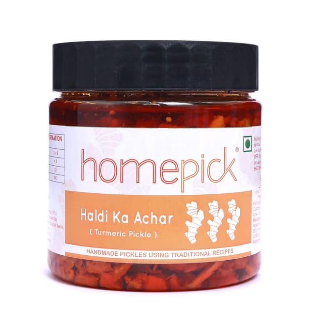 Homepick Haldi Ka Achar 300g - Turmeric Pickle|Jain|Healthy|Maharashtrian
