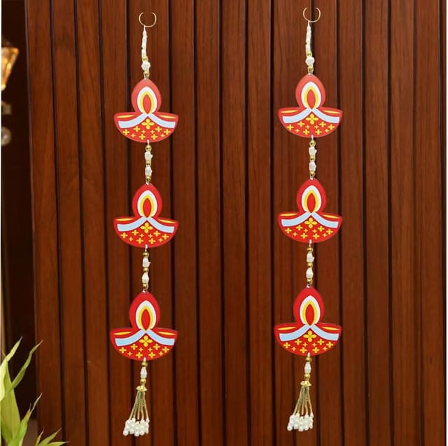 Handcrafted Pink Cow Wall Hanging with Lotus Door, Floral Design, Indian Spiritual Decor