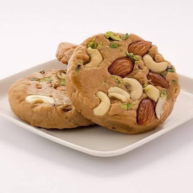 Organic Bites Pure Desi Ghee Sohan Halwa I Jodhpur Sweet Dry Fruit Soan Halwa (Box Pack)